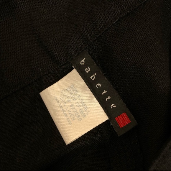 Babette Black Linen Lagenlook Wide Leg Pants - Picture 8 of 8